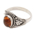 Carnelian cocktail ring, 'Sunrise, Sunset' - Carnelian Cabochon Sterling Silver Cocktail Ring