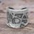 Sterling silver band ring, 'Pollock Inspiration' - Unique Sterling Silver Band Ring thumbail
