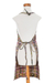 Cotton apron, 'Jaspe Tradition' - Handwoven Ikat Jaspe Cotton Apron with a Pocket