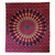 Cotton wall hanging, 'Leafy Mandala in Magenta' - Purple Cotton Printed Mandala Wall Hanging from India (image 2a) thumbail