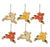 Beaded ornaments, 'Reindeer Gang' (set of 6) - 6 Beaded Hand Crafted Christmas Tree Ornaments from India