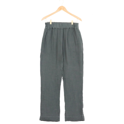 Cotton pants, 'Cool Classic in Grey' - Hand Made Double Gauze Cotton Pants