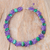 Serpentine beaded necklace, 'Forest Glade' - Serpentine and Purple Glass Beaded Necklace thumbail