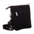 Cotton canvas shoulder bag, 'Urban Adventures' - Black Canvas Shoulder Bag with Multiple Compartments