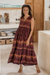 Hand-woven cotton dress, 'Borobudur' - Hand-Woven Cotton Maxi Dress with Ikat Motif (image 2) thumbail