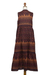 Hand-woven cotton dress, 'Borobudur' - Hand-Woven Cotton Maxi Dress with Ikat Motif (image 2e) thumbail