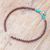 Garnet and hematite charm anklet, 'Barefoot Beach Day' - Garnet and Hematite Beaded Charm Anklet