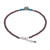 Garnet and hematite charm anklet, 'Barefoot Beach Day' - Garnet and Hematite Beaded Charm Anklet