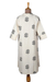 Block-printed shift dress, 'A Stitch in Time' - Hand Block-Printed Cotton Shift Dress