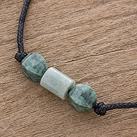 Jade pendant necklace, 'Youthful Love'