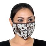 Cotton face masks, 'Batik Protection' (set of 3) - Set of 3 Cotton Face Masks with Elastic Ear Loops