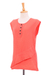 Sleeveless cotton blouse, 'Fresh Air in Coral' - Cotton Sleeveless Blouse from Thailand (image 2c) thumbail