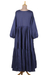 Cotton maxi dress, 'Saving Grace' - Indigo Cotton Maxi Dress from India