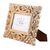 Wooden photo frame, 'Golden Leaves' (4x6) - 4x6 Hand-Carved Golden Mango Wood Ornate Photo Frame (image 2b) thumbail