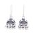 Sterling silver chandelier earrings, 'Dancing Jhumki' - Sterling Silver Dotted Statement Jhumki Chandelier Earrings thumbail