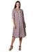 Vestido camisero de algodón - Vestido Recto Con Estampado Floral Serigrafiado