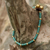 Brass beaded bracelet, 'Temple of Love' - Brass and Reconstituted Turquoise Thai Beaded Bracelet (image 2b) thumbail