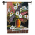 Wool tapestry, 'San Pedro Lilies' - Handwoven Wool Floral Tapestry from Peru