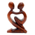 Wood sculpture, 'True Love' - Original Romantic Wood Sculpture (image 2b) thumbail
