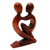 Wood sculpture, 'True Love' - Original Romantic Wood Sculpture (image 2c) thumbail