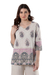 Block-printed cotton tunic, 'Glory of Jaipur' - Block-Printed Cotton Tunic with Paisley Motif