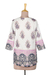 Block-printed cotton tunic, 'Glory of Jaipur' - Block-Printed Cotton Tunic with Paisley Motif