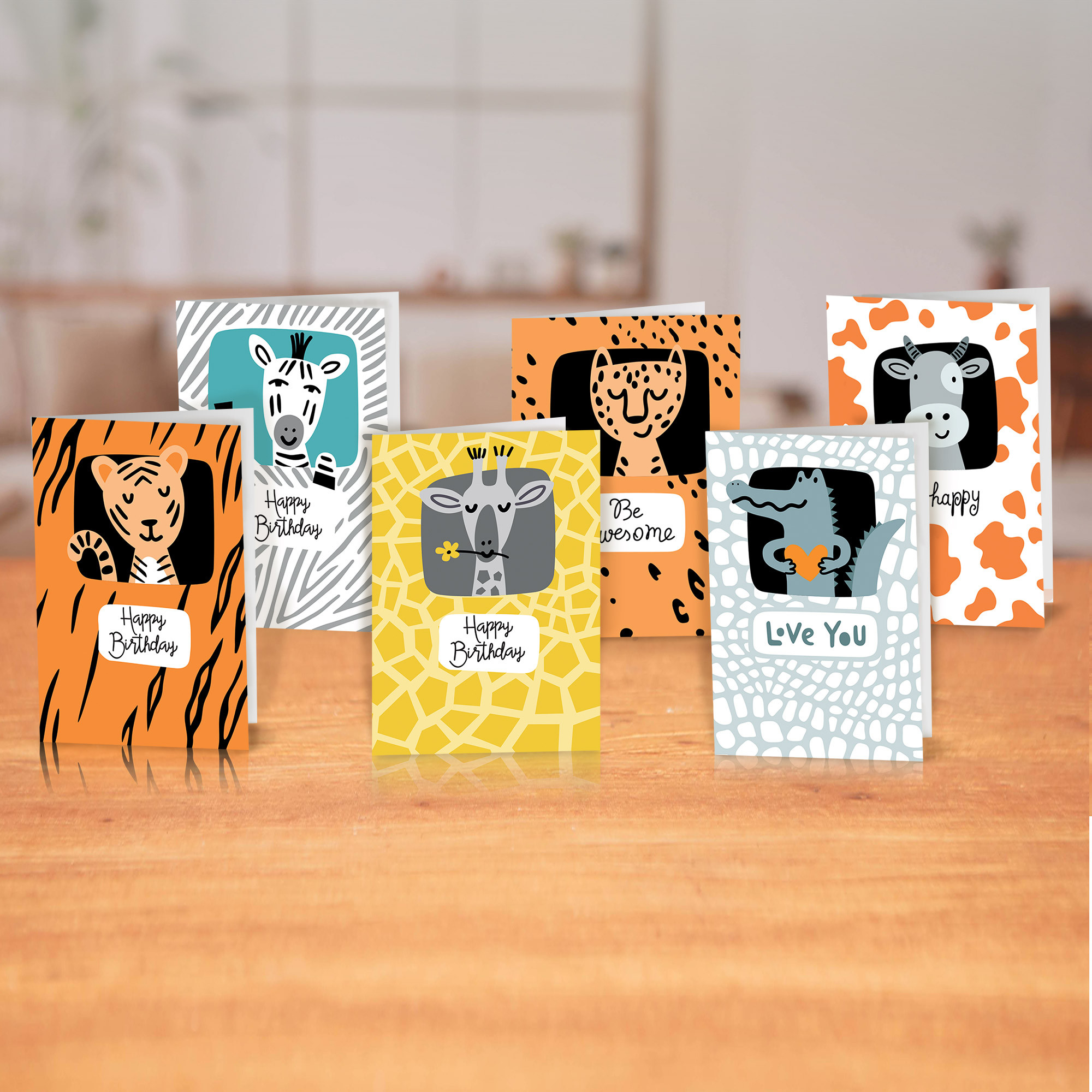 UNICEF Market UNICEF Everyday cards (set of 12) Happy Animals