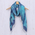 Batik silk scarf, 'Ocean Delight' - Batik Printed Silk Scarf (image 2) thumbail