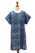 Rayon batik shift dress, 'Ocean Wave' - Hand Made Rayon Batik Shift Dress