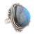 Labradorite cocktail ring, 'Shimla Shadows' - Artisan-Crafted Labradorite Single-Stone Ring