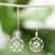 Sterling silver filigree dangle earrings, 'Delicate Dreamcatcher' - Handmade Sterling Dangle Earrings