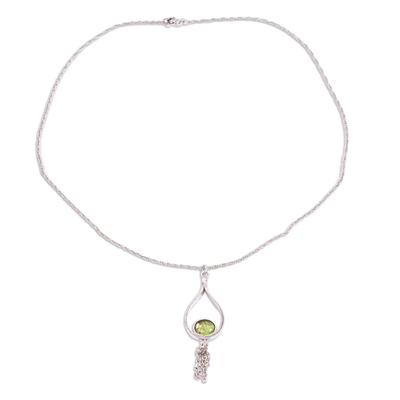 Peridot pendant necklace, 'Swing Time' - Pendant Necklace with Peridot