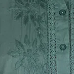 Embroidered cotton tunic, 'Festive Jade' - Hand-Embroidered Cotton Tunic from India