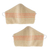 Cotton face masks, 'Tropical Tangerine' (pair) - 2 Handwoven Beige and Orange Cotton Headband Face Masks