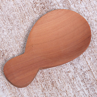 Wood spoons, 'Goldfish' (set of 6) - Set of Six Hand Carved Wood Serving Spoons