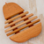 Cedar wood trivet, 'Fresh Pear' - Cedar Wood Trivet Pear Shape from Guatemala (image 2) thumbail