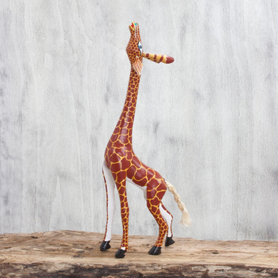 Wood figurine, My Curious Giraffe