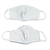 Mascarillas de algodón, (par) - 2 Máscaras de algodón azul tejidas a mano en brocado y azul marino sólido