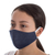 Gesichtsmasken aus Baumwolle, (Paar, groß) - Dreilagige Gesichtsmasken aus dunkelblauem Baumwoll-Denim, groß (Paar)
