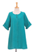Cotton tunic, 'Fresh Breeze in Sea Green' - Artisan Crafted Cotton Tunic thumbail