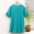 Cotton tunic, 'Fresh Breeze in Sea Green' - Artisan Crafted Cotton Tunic (image 2b) thumbail