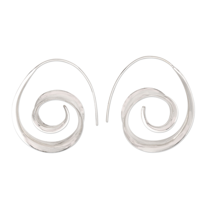 Sterling silver drop earrings, 'Amusement Park' - Hand Made Sterling Silver Drop Earrings