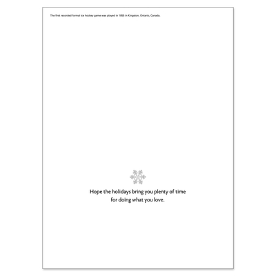 UNICEF holiday cards, 'The Winter Game' (set of 12) - UNICEF Holiday Cards with Hockey Theme (Set of 12)