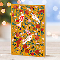 UNICEF holiday cards, 'The Winter Cardinals' (set of 12) - Bird-Themed UNICEF Holiday Cards (Set of 12)