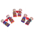 Cotton worry dolls, 'Love and Hope' (pair) - Two Guatemalan Worry Dolls with 100% Cotton Pouch