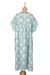 Cotton shift dress, 'Spring Tides' - Screen-Printed Cotton Shift Dress from India