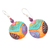 Garnet and amethyst dangle earrings, 'Mossy Rocks' - Artisan Crafted Garnet and Amethyst Dangle Earrings (image 2b) thumbail