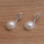 Cultured pearl dangle earrings, 'Ethereal Shimmer' - Cultured Mabe Pearl Dangle and Sterling Silver Earrings