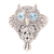 Gold-accented blue topaz cocktail ring, 'Brilliant Owl' - Artisan Crafted Blue Topaz Ring thumbail