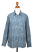 Men's block-printed cotton shirt, 'Traditional Elegance' - Men's Long-Sleeve Block-Printed Shirt from India